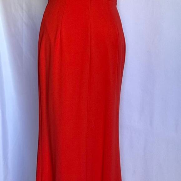 NWT Jay Godfrey Red Coral lined high quality dress High front slit - Picture 3 of 8